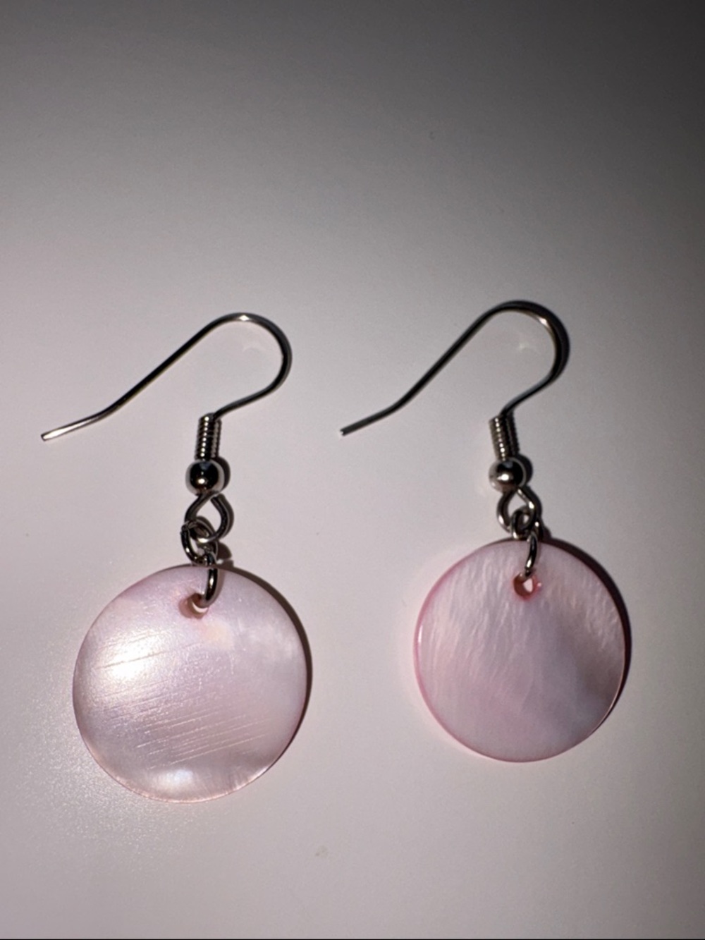 ❤️🔥3/10$❤️🔥Pink Round Shell Drop Earrings - Picture 2 of 2